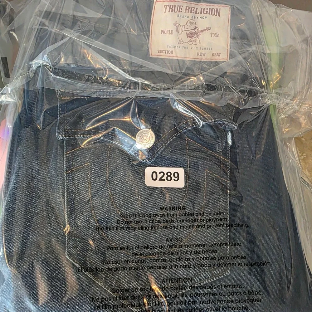 True Religion Men's Rocco Relaxed Skinny Jeans‎ Dark Woodland Wash 36x32 NWT